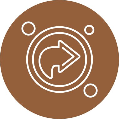 Yönlendirme düğmesi web simgesi, basit illüstrasyon