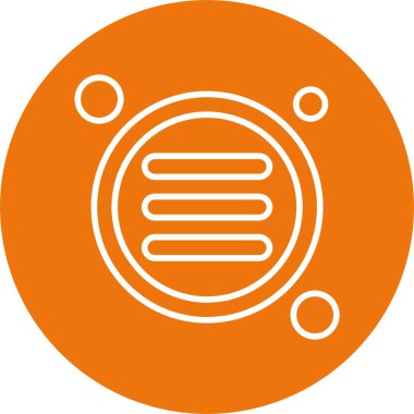 Menü Düğmesi web simgesi, basit illüstrasyon