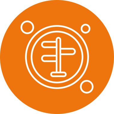 Beyaz arka planda yalıtılmış rota simgesi 