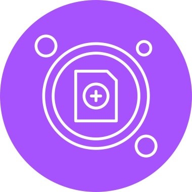 Yeni Dosya Düğmesi web simgesi basit illüstrasyon