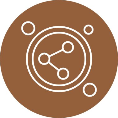  Bağlantı Düğmesi simgesi, basit vektör illüstrasyonu