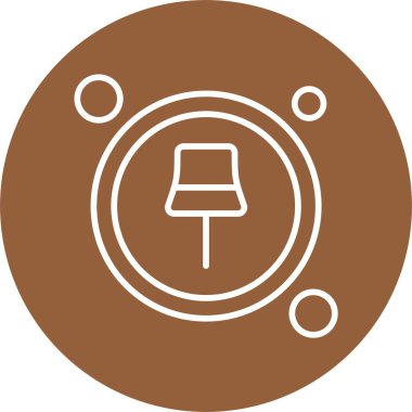 Pin Düğmesi Web simgesi basit illüstrasyon 