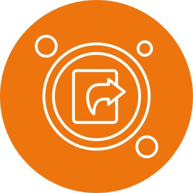 Paylaş düğmesi, renkli vektör resimlemesi 