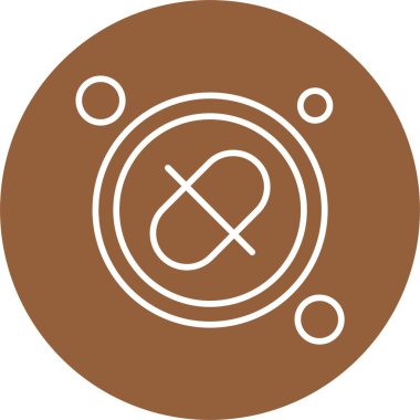 Bağlantı Düğmesi, Simge, Renkli Vektör İllüstrasyonu