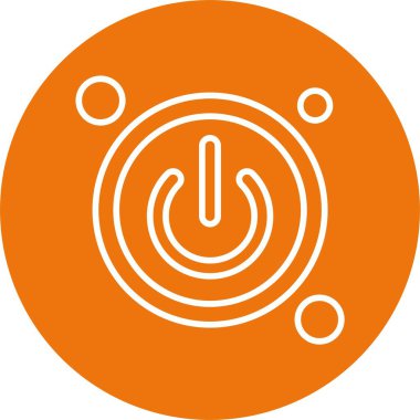 Güç Düğmesi simgesi, vektör illüstrasyonu 