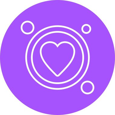 En sevdiğim. Web simgesi basit illüstrasyon