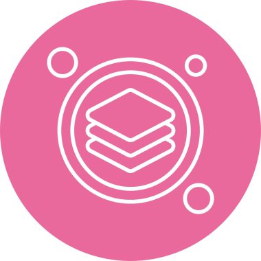 Beyaz arka plan üzerinde izole katman simgesi 