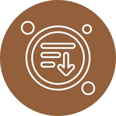 Beyaz Arkaplanda Sıralama Düğmesi İzole Edildi 