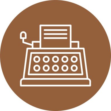 Daktilo web simgesi vektör illüstrasyonu