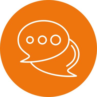 Konuşma balonu web simgesi, basit illüstrasyon