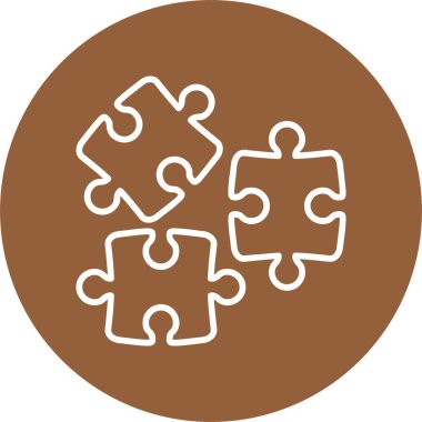 Yapboz parçaları dizisi. 