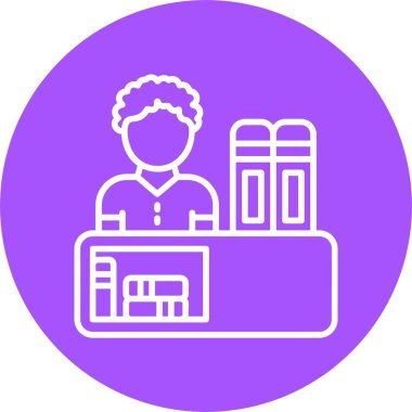 Beyaz arka plan üzerinde izole Kütüphane simgesi 