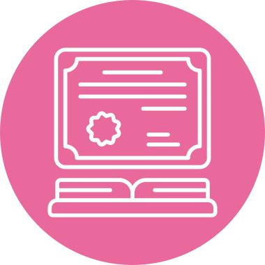 Sertifika. Web simgesi basit tasarım