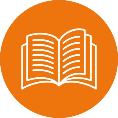 Ders kitabı. Web simgesi basit illüstrasyon