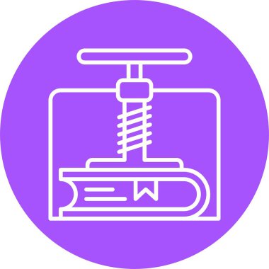 Bookcilding Web Simgesi Beyaz Arkaplanda İzole Edildi