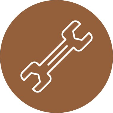 Wrench Web Simgesi Beyaz Arkaplanda İzole Edildi