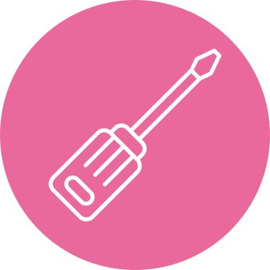 Tornavida Simgesi, Onarım Sembolü. Vektör İllüstrasyonu