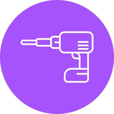 Güç matkabı. Web simgesi basit illüstrasyon