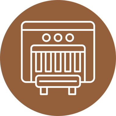 Sanayi Makinesi Web Simgesi Beyaz Arkaplanda İzole Edildi