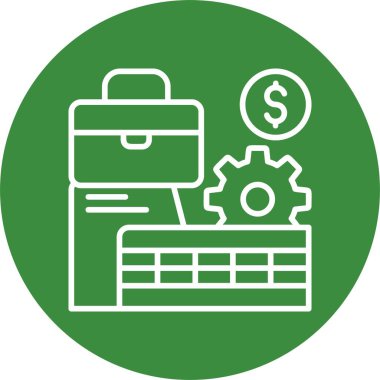 Beyaz Arkaplanda Özel Sektör Simgesi Simgesi İzole Edildi