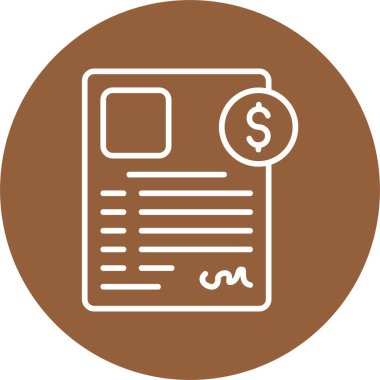 Sözleşme simgesi beyazda izole edildi