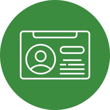 Sendika Üyelik Kartı Web Simgesi Beyaz Arkaplanda İzole Edildi