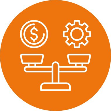 Ücret Ölçekleme Web Simgesi Beyaz Arkaplanda Ayrı Tutuldu