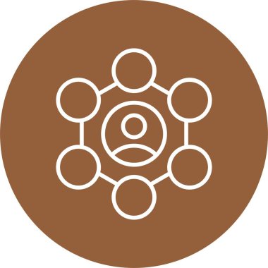 Sendika Organizatörü Web Simgesi Beyaz Arkaplanda İzole Edildi