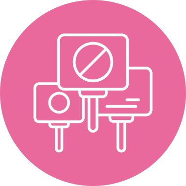 Grev Hattı Web Simgesi Beyaz Arkaplanda İzole Edildi