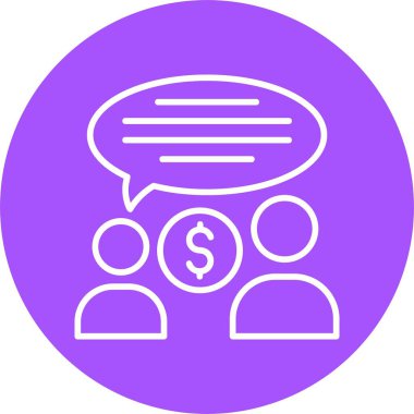 Beyaz Arkaplanda Toplu Pazarlık Web Simgesi İzole Edildi