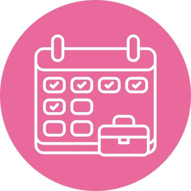 Çalışma Zamanlaması Beyaz Arkaplanda Ayırılmış Web Simgesi