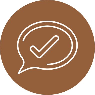 Kontrol imi düz simgesi, vektör illüstrasyonu