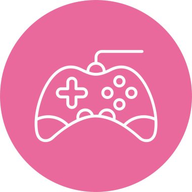 Video oyunu denetleyici simgesi, vektör illüstrasyonu