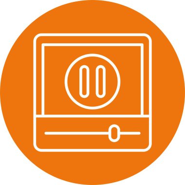 Web simgesini basit illüstrasyonla duraklat