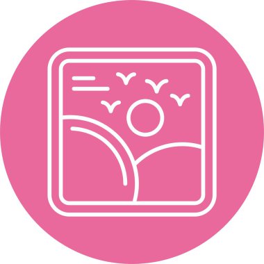 Fotoğraf web simgesi, basit illüstrasyon