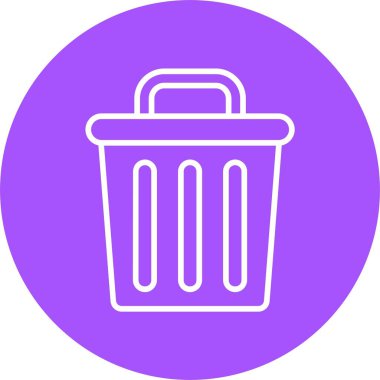 Çöp Ağı simgesi, basit illüstrasyon