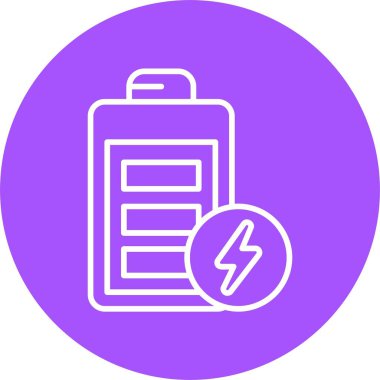 pil tam simge vektör çizimi     