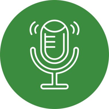 Podcast web simgesi, basit illüstrasyon