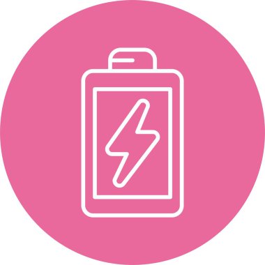 Pil tasarrufu web simgesi basit illüstrasyon