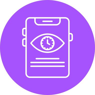 Beyaz Arkaplanda Ekran Zaman Ağı Simgesi İzole Edildi