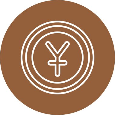 Çin Yuan simgesi vektör illüstrasyonu