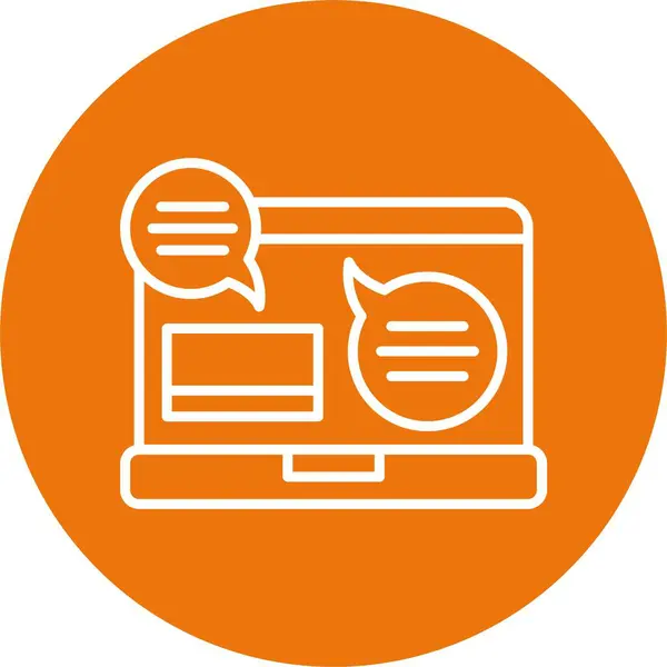 Çevrimiçi sohbet. Web simgesi basit illüstrasyon 