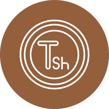 Tanzanya Şilin ikon vektör illüstrasyonu