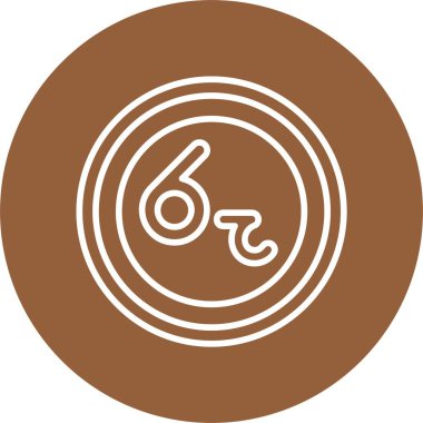 Sri Lanka para birimi simgesi, vektör illüstrasyonu