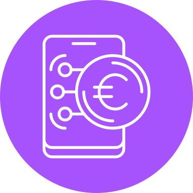 Euro simgesi vektör çizim