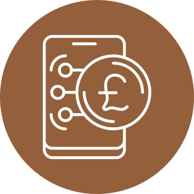 İngiliz Sterlin Web Simgesi Beyaz Arkaplanda İzole Edildi