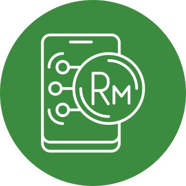 Malezya Ringgit simge vektör illüstrasyonu