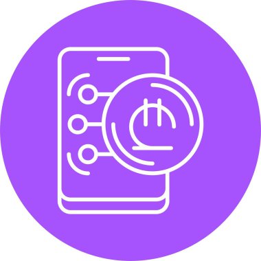 Gürcistan Lari simgesi vektör illüstrasyonu