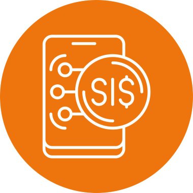  Solomon Adaları Dolar ikon vektör illüstrasyonu