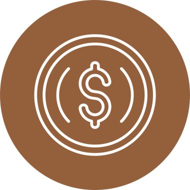  USD Dolar simge vektör illüstrasyonu